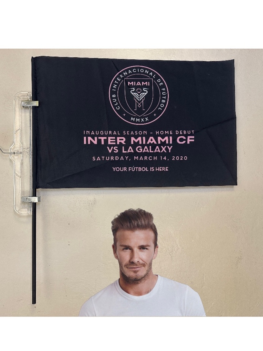 Intermiami CF Flag 3/14/20 1st season home debut game Vintage 15x24" Nylon
